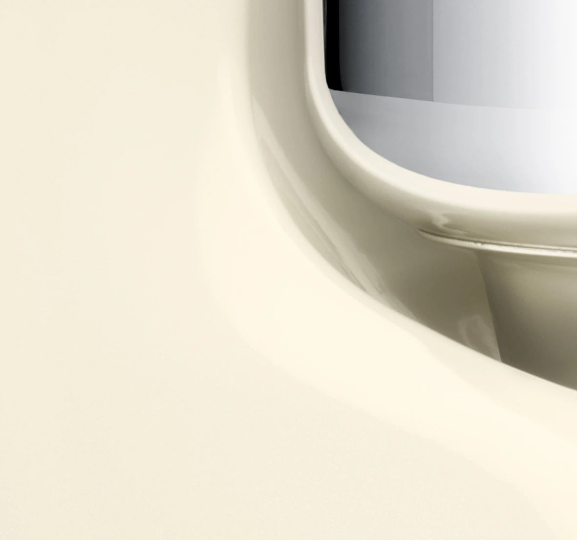 Close-up view of the Ankarsrum Assistent Original Stand Mixer in light-creme (akm-6230-lc, gloss-finish), highlighting its premium build, powerful motor, and unique mixing bowl design for efficient dough kneading.
