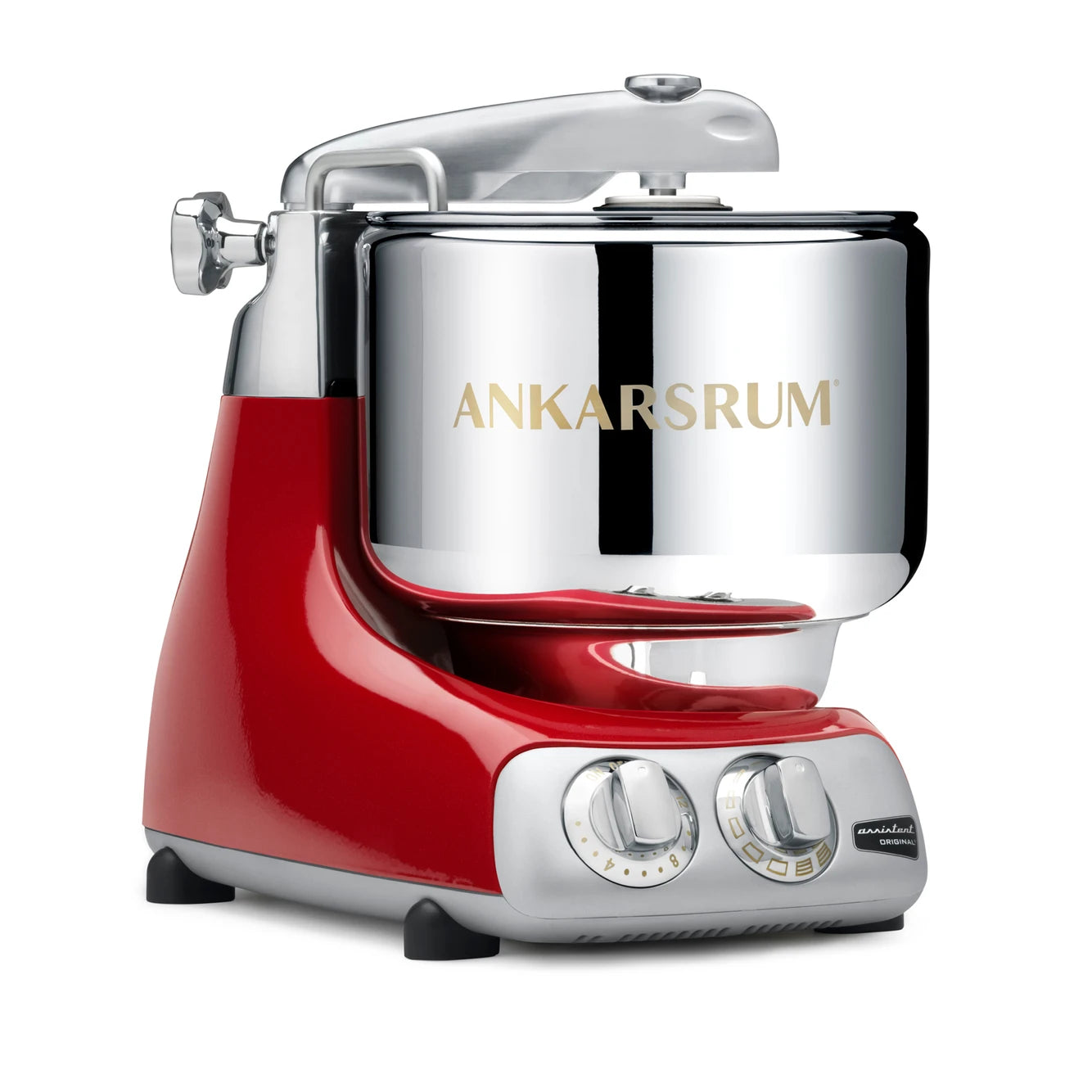 Buy the Ankarsrum Assistent Original Stand Mixer in red (akm-6230-r, gloss-finish) – a high-performance kitchen mixer designed for kneading and mixing dough with ease.